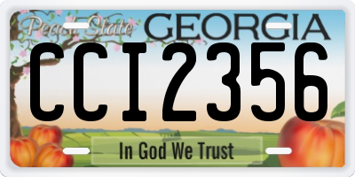 GA license plate CCI2356