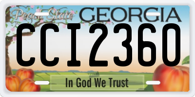GA license plate CCI2360