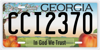 GA license plate CCI2370