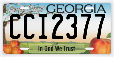 GA license plate CCI2377