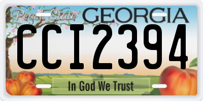 GA license plate CCI2394