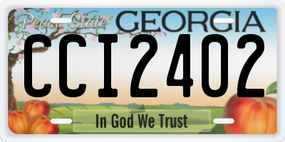 GA license plate CCI2402