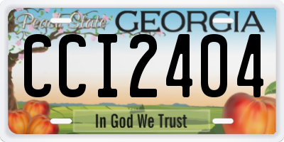 GA license plate CCI2404