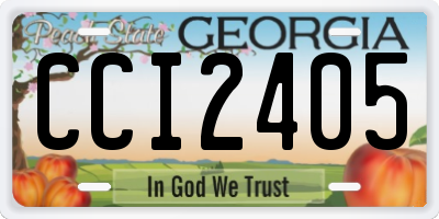 GA license plate CCI2405