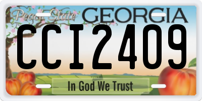 GA license plate CCI2409