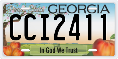 GA license plate CCI2411