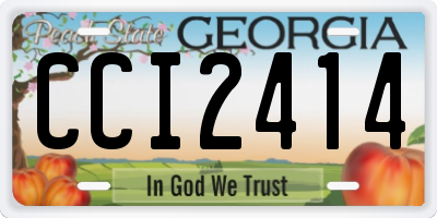 GA license plate CCI2414