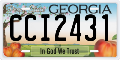 GA license plate CCI2431
