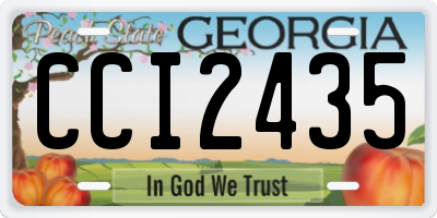 GA license plate CCI2435