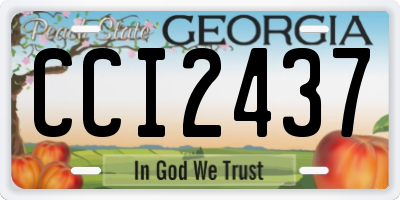 GA license plate CCI2437