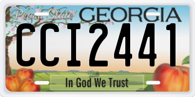GA license plate CCI2441