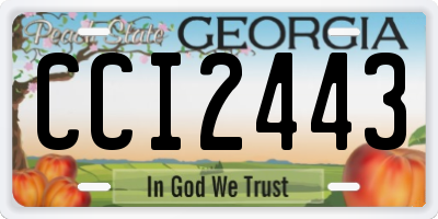 GA license plate CCI2443