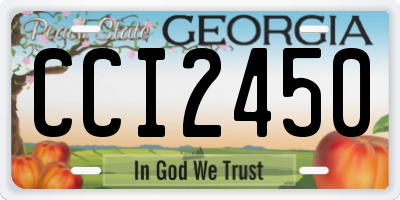 GA license plate CCI2450