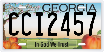 GA license plate CCI2457