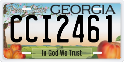 GA license plate CCI2461