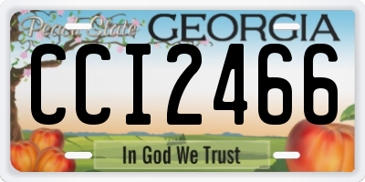 GA license plate CCI2466