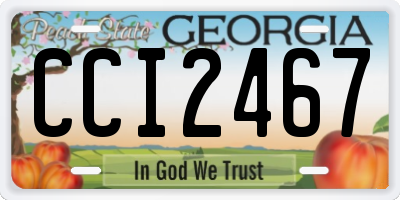 GA license plate CCI2467