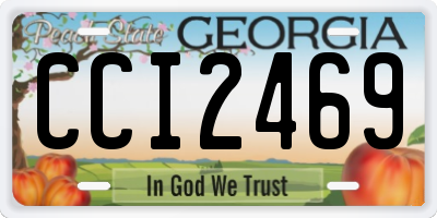 GA license plate CCI2469