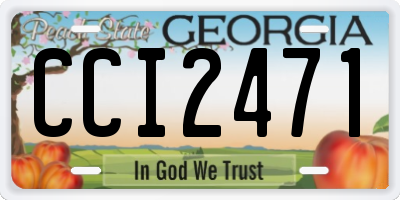 GA license plate CCI2471