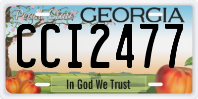 GA license plate CCI2477