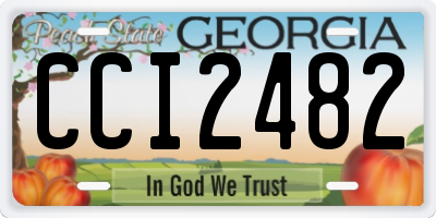GA license plate CCI2482