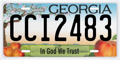 GA license plate CCI2483
