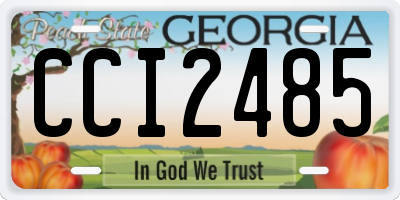 GA license plate CCI2485