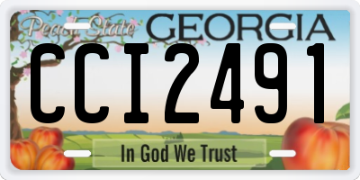 GA license plate CCI2491