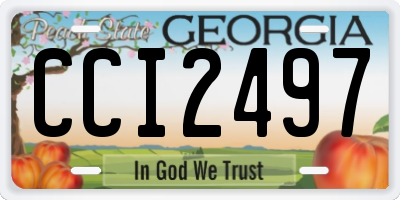 GA license plate CCI2497