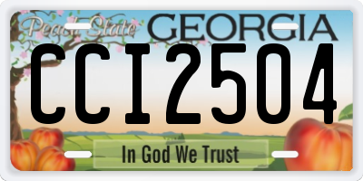 GA license plate CCI2504