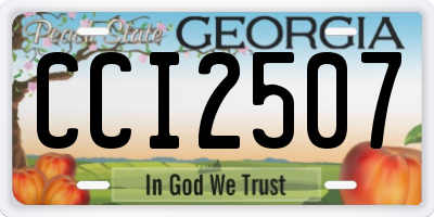 GA license plate CCI2507