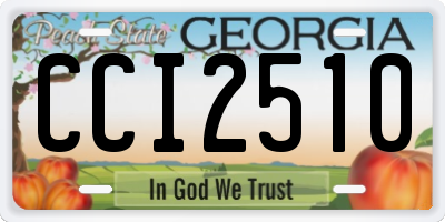 GA license plate CCI2510