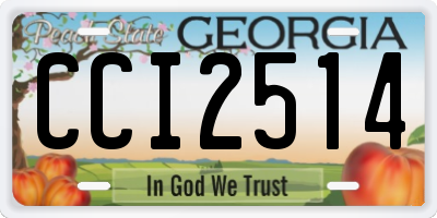 GA license plate CCI2514