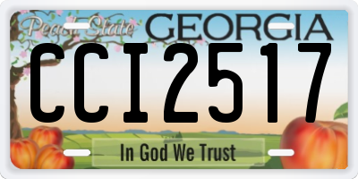 GA license plate CCI2517