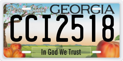 GA license plate CCI2518