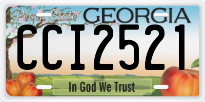 GA license plate CCI2521