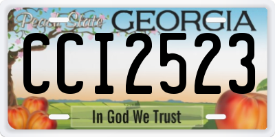 GA license plate CCI2523