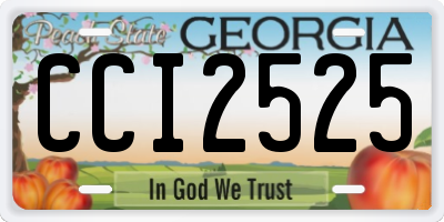 GA license plate CCI2525