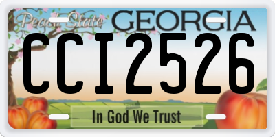 GA license plate CCI2526