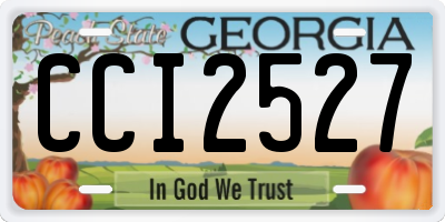 GA license plate CCI2527