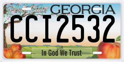 GA license plate CCI2532