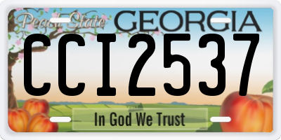 GA license plate CCI2537