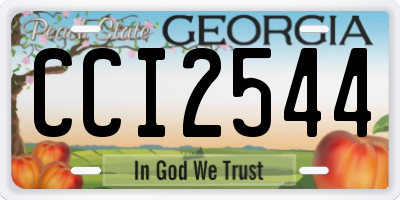GA license plate CCI2544
