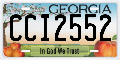 GA license plate CCI2552