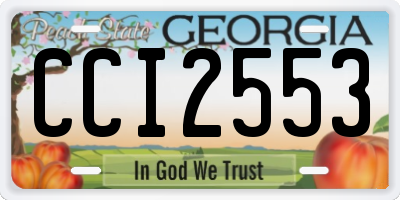 GA license plate CCI2553
