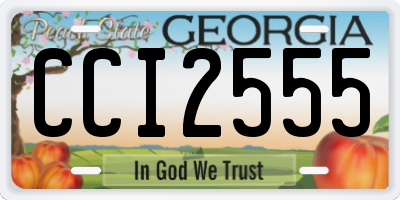 GA license plate CCI2555