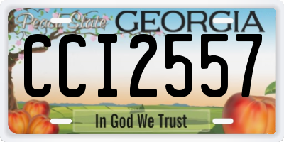 GA license plate CCI2557