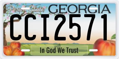 GA license plate CCI2571
