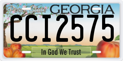 GA license plate CCI2575