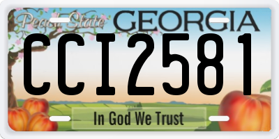 GA license plate CCI2581